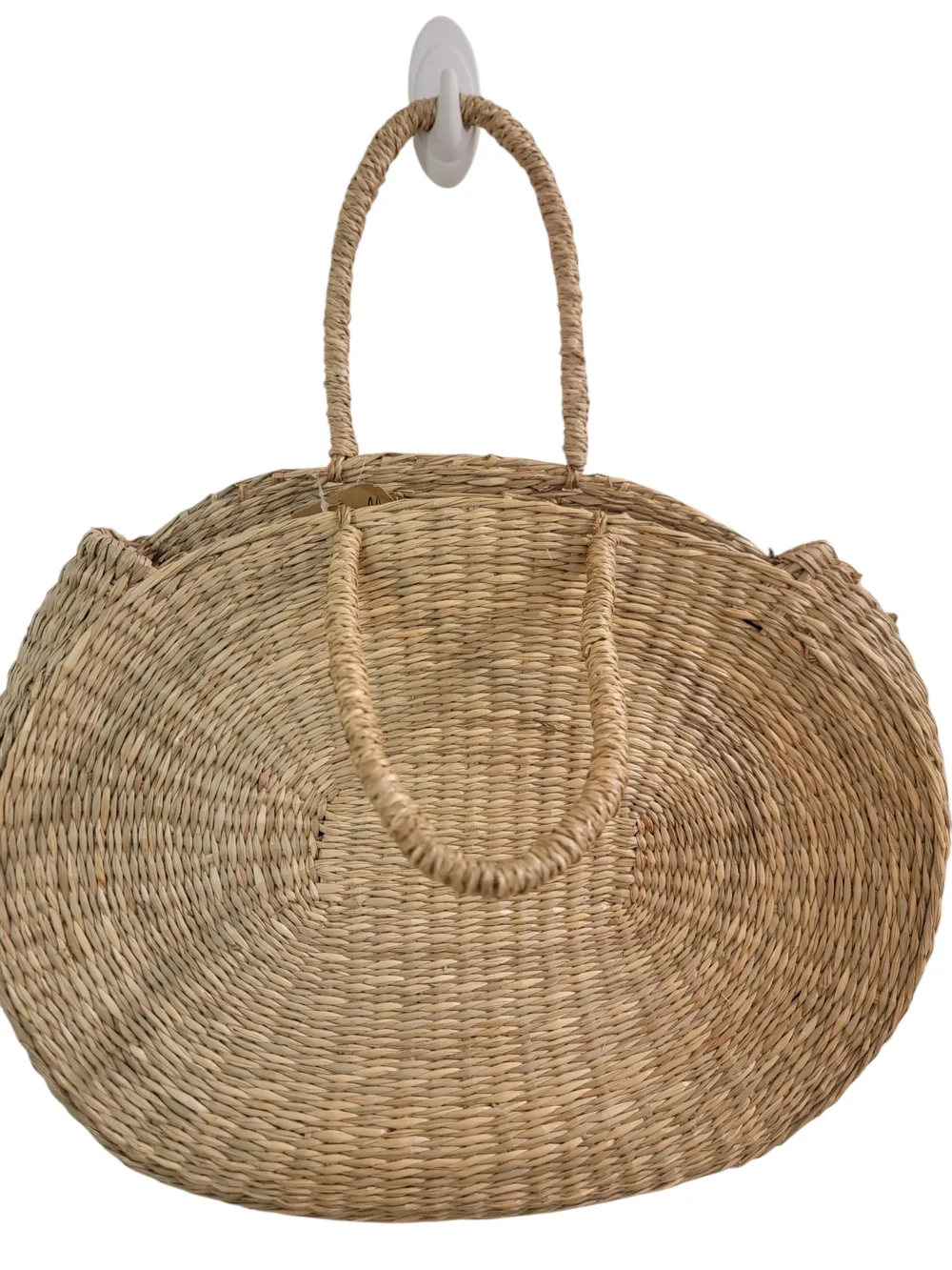 Handmade Seagrass Beach Tote Bag Fair Trade Woven Straw Ollie Ella NWT Large